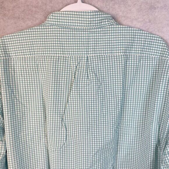 J.Crew Mens Button Up Shirt Size 2XL Green Check Long Sleeve Slim Fit Organic - Picture 7 of 14